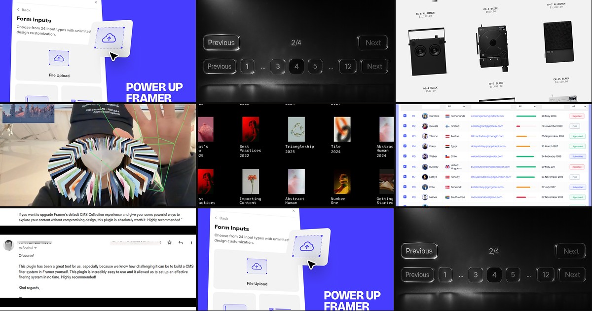 Cover for 8 Best Framer CMS Pagination and Infinite Scroll Components in 2026