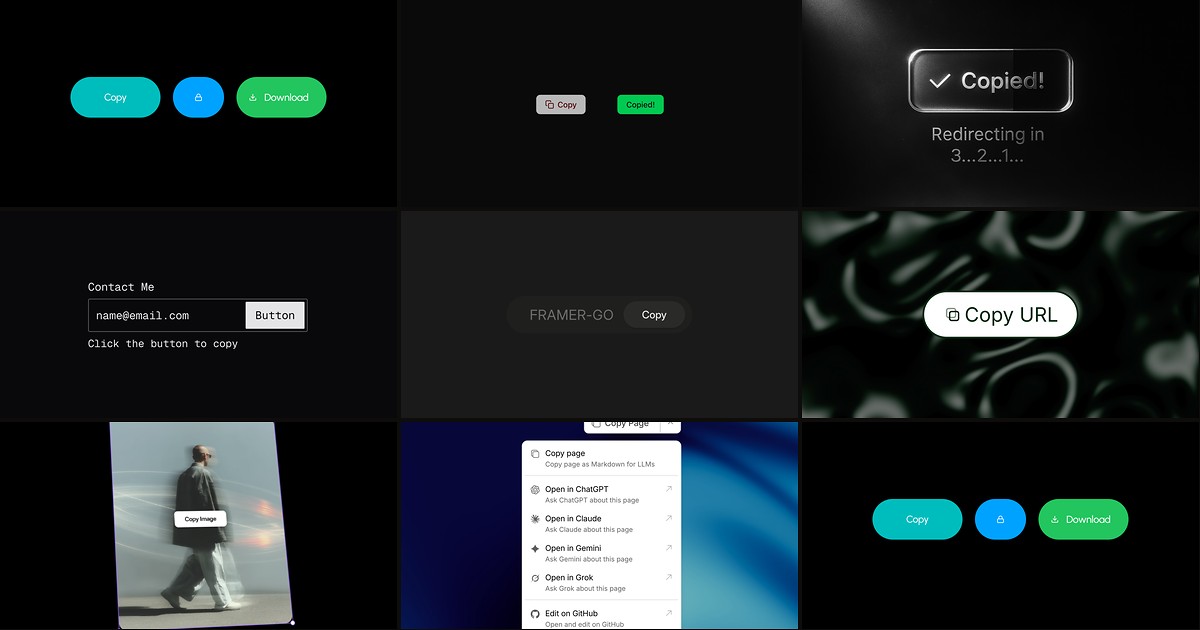 Cover for 8 Best Framer Copy to Clipboard Components in 2026