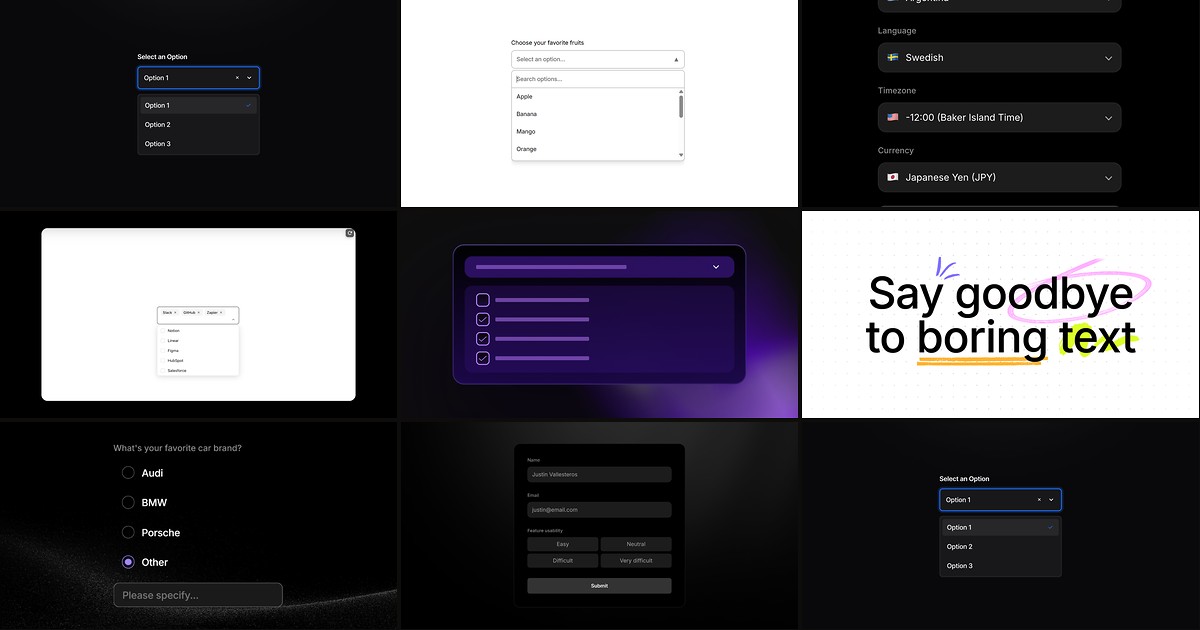 Cover for 8 Best Framer Dropdown and Select Components in 2026