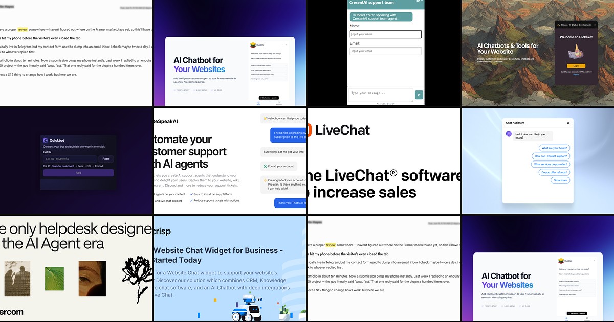 10 Best Framer Live Chat and AI Chatbot Tools in 2026 cover