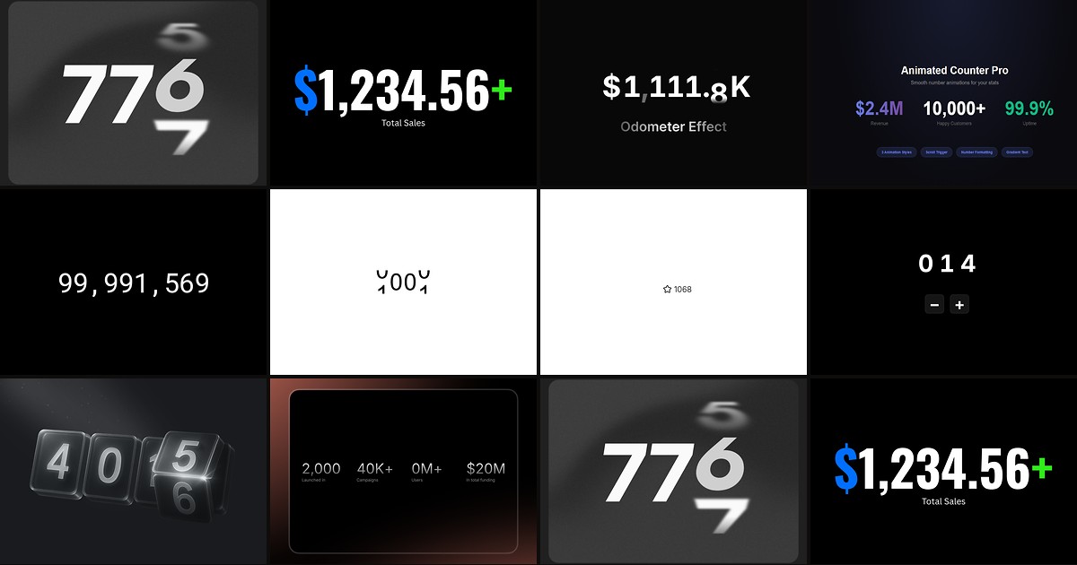 Cover for 10 Best Framer Number Counter Components in 2026