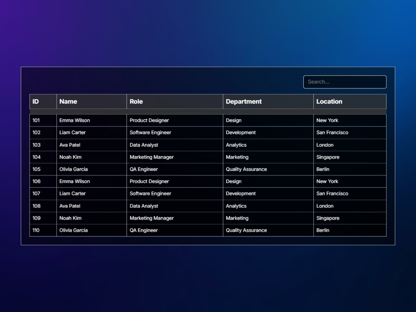 CSVtoTableX preview
