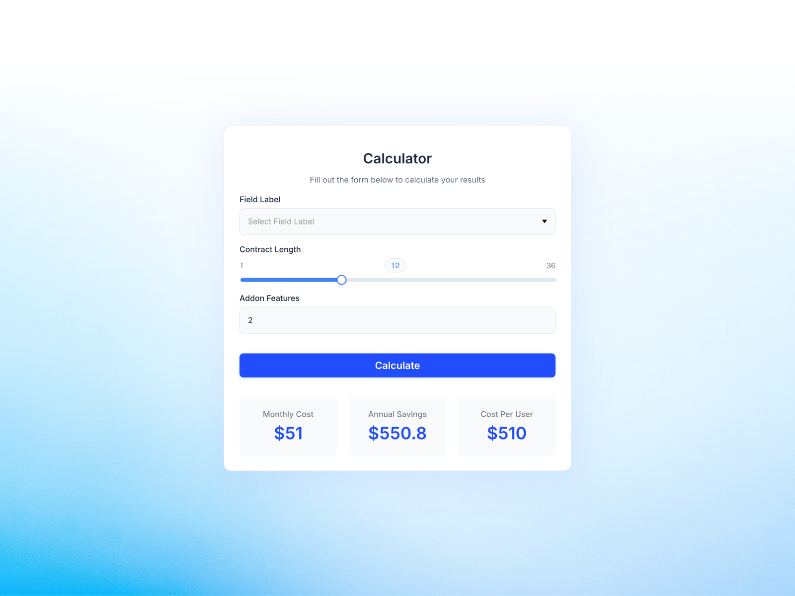 Custom Calculator preview