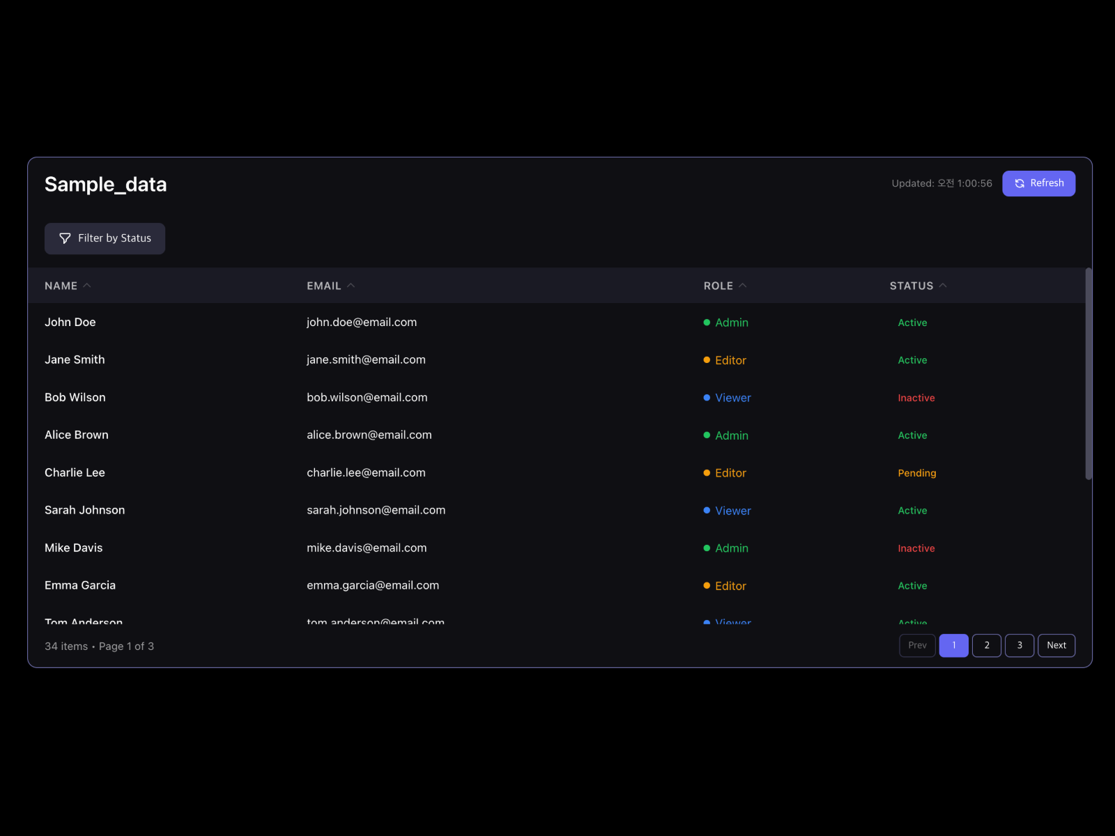 DataTable CSV+Sheets preview
