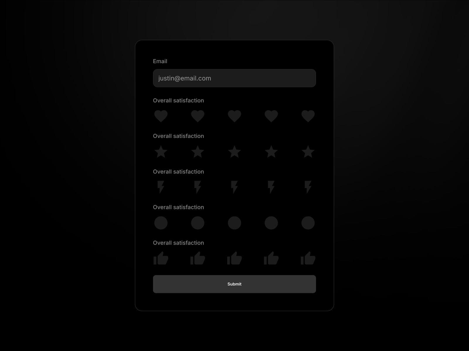 Rating Input preview