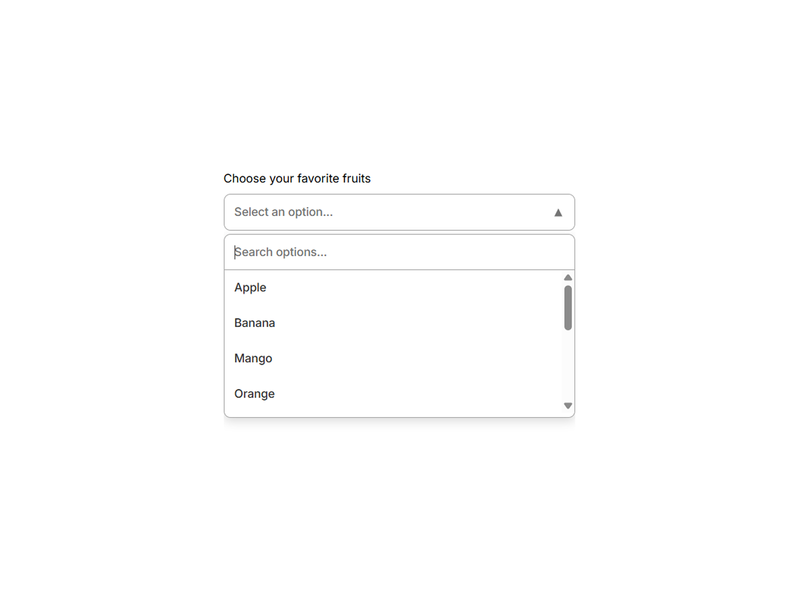 Searchable Dropdown preview