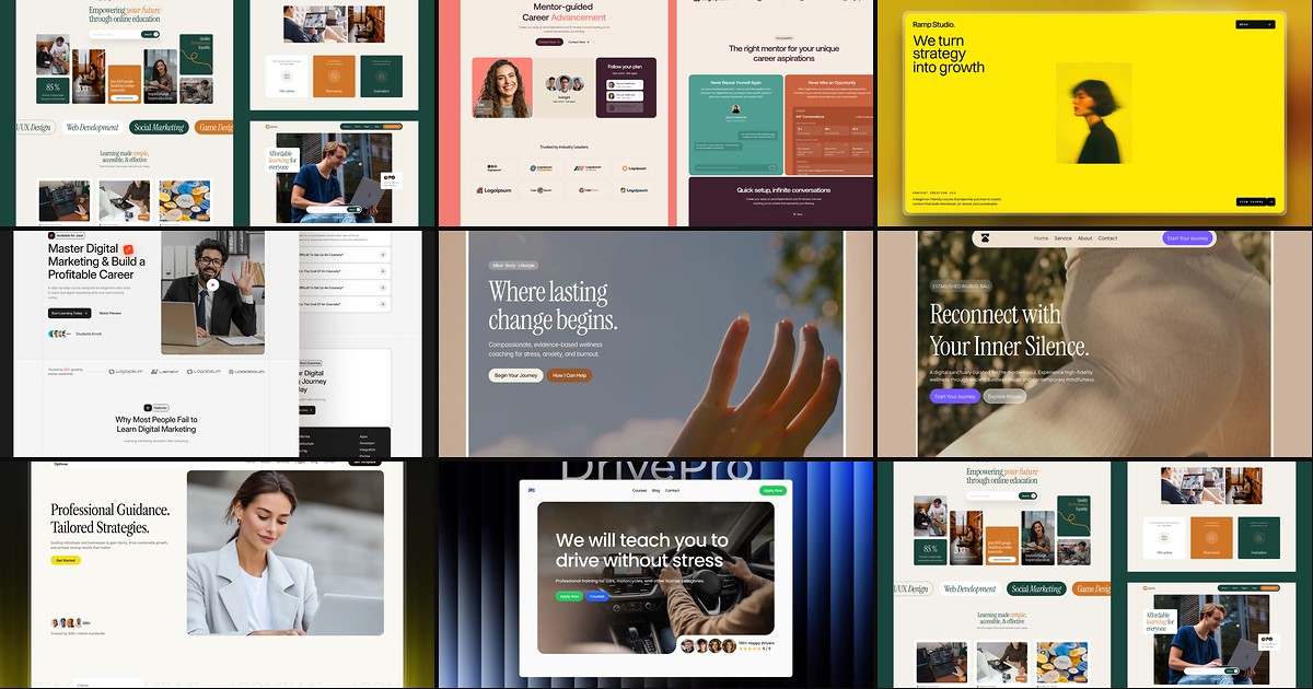 8 Best Free Framer Templates for a Course in 2026 cover