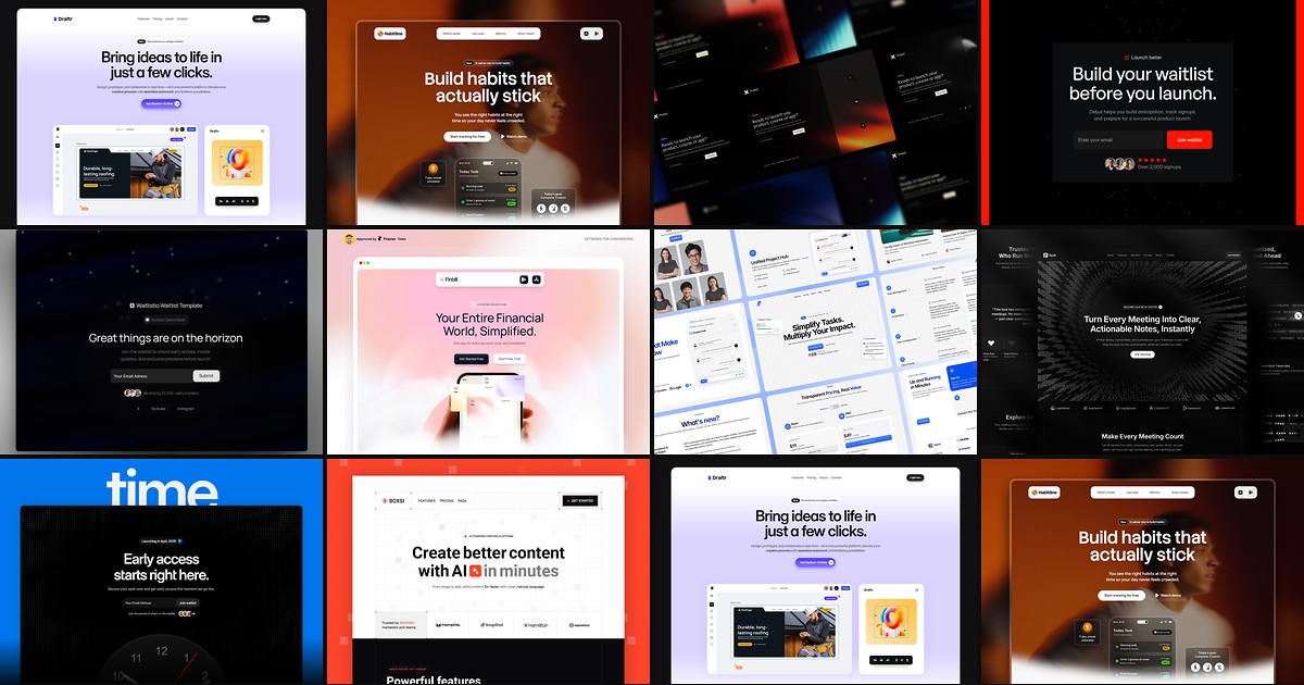 10 Best Free Framer Templates for a Waitlist in 2026 cover