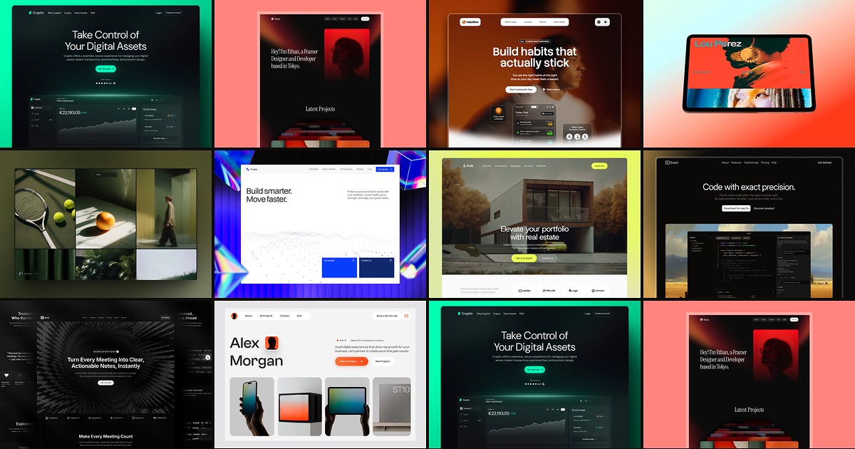 Cover collage for 10 Best No-CMS Free Framer Templates in 2026