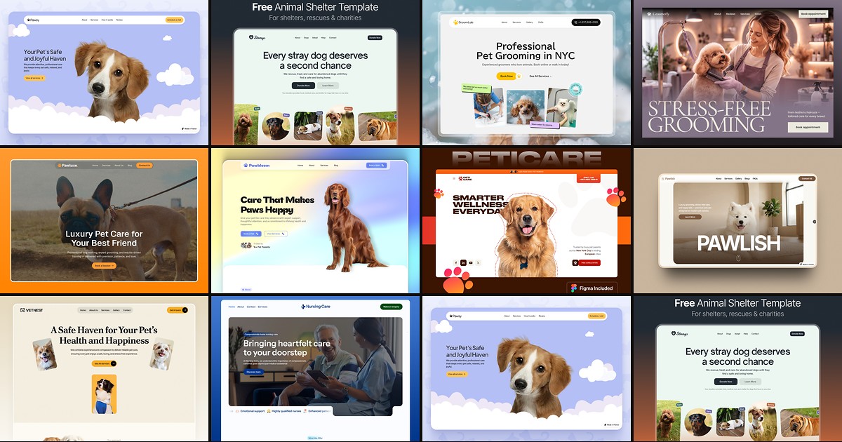 10 Best Free Pet Care Framer Templates in 2026 cover