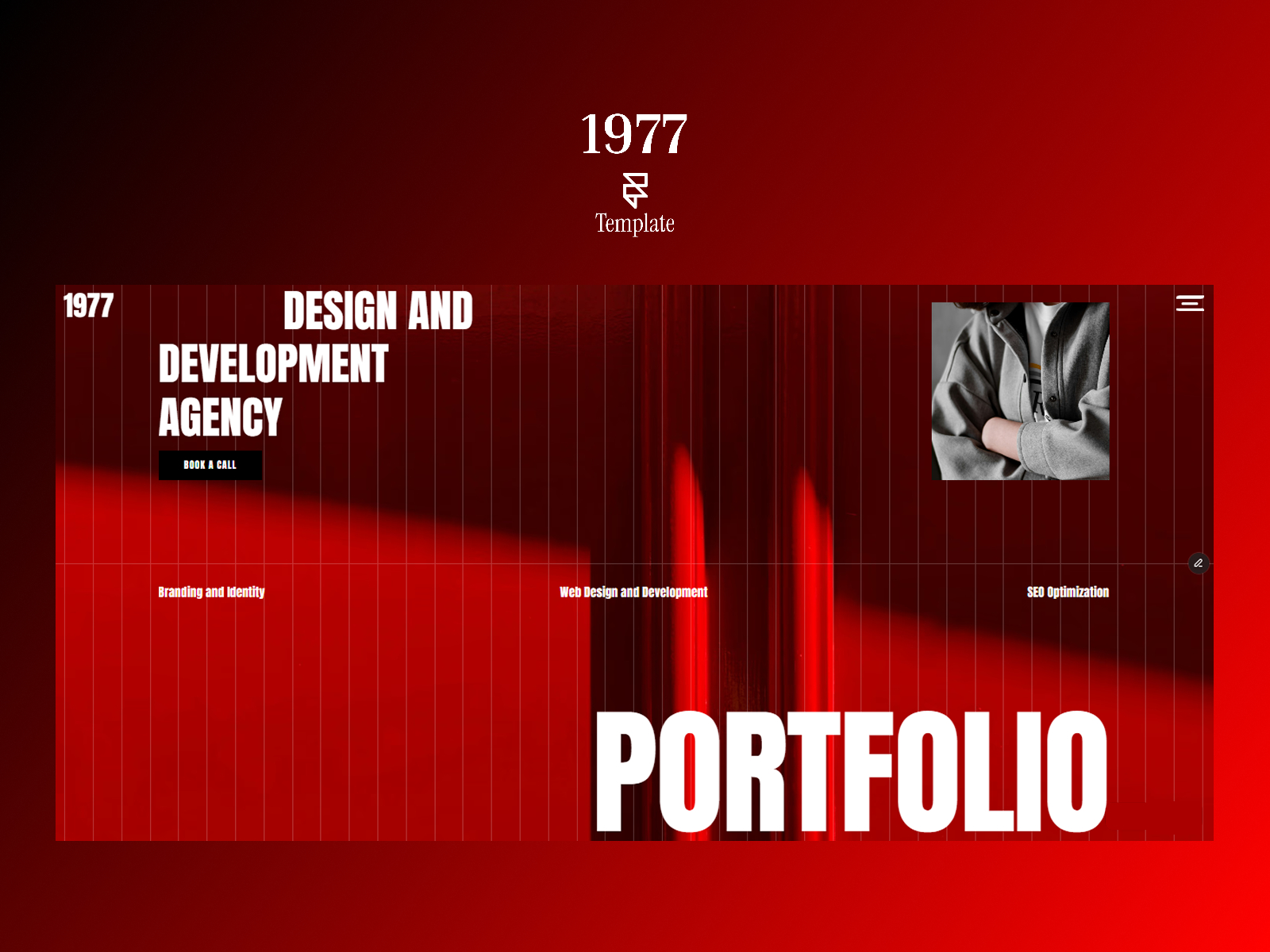 1977 — Free Creative Agency Framer Template preview