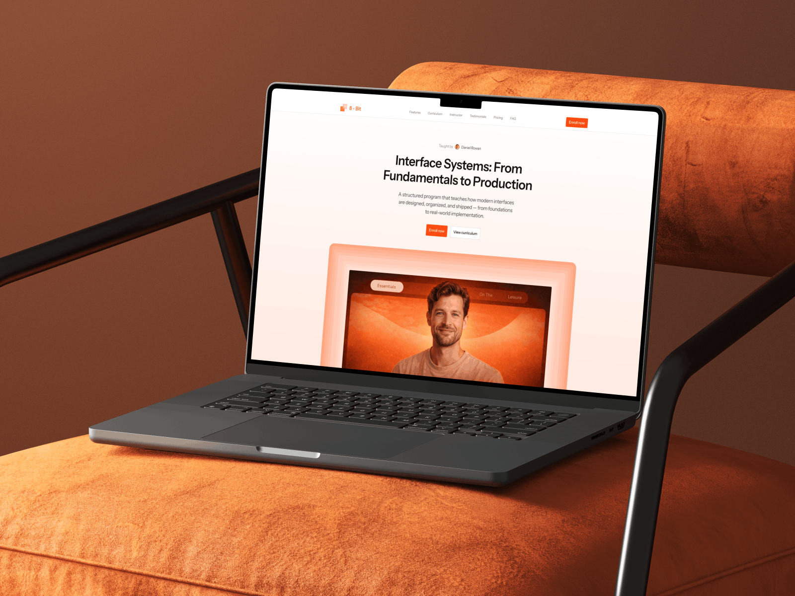 8-Bit — Free Online Course Framer Template preview