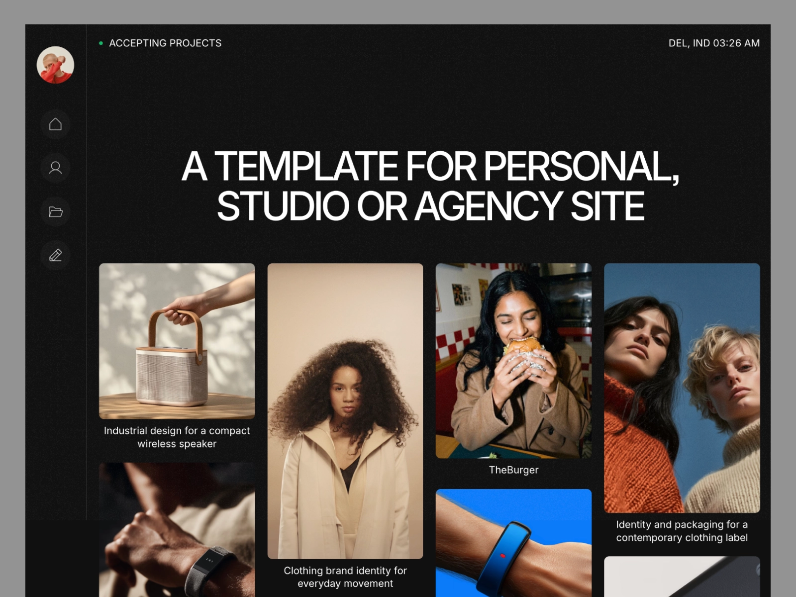 Aasman — Free Portfolio Framer Template preview