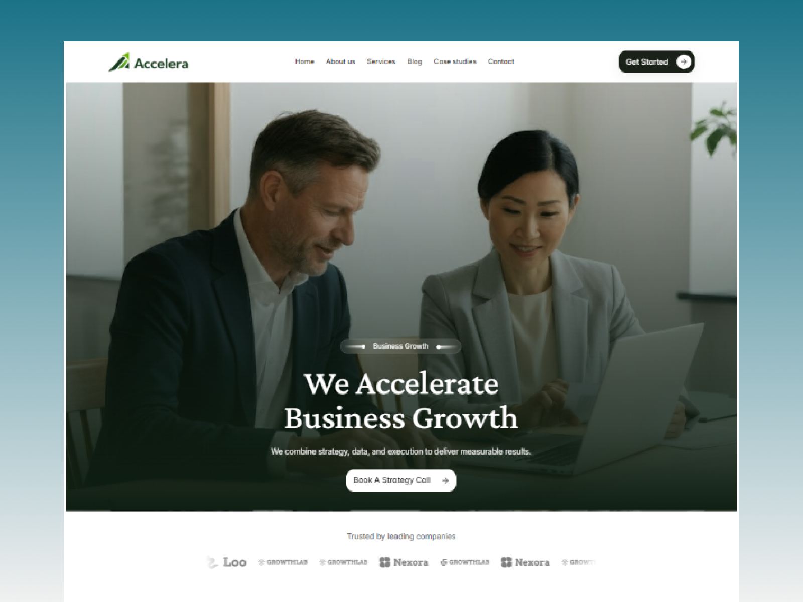 Accelera — Free Business Consulting Framer Template preview