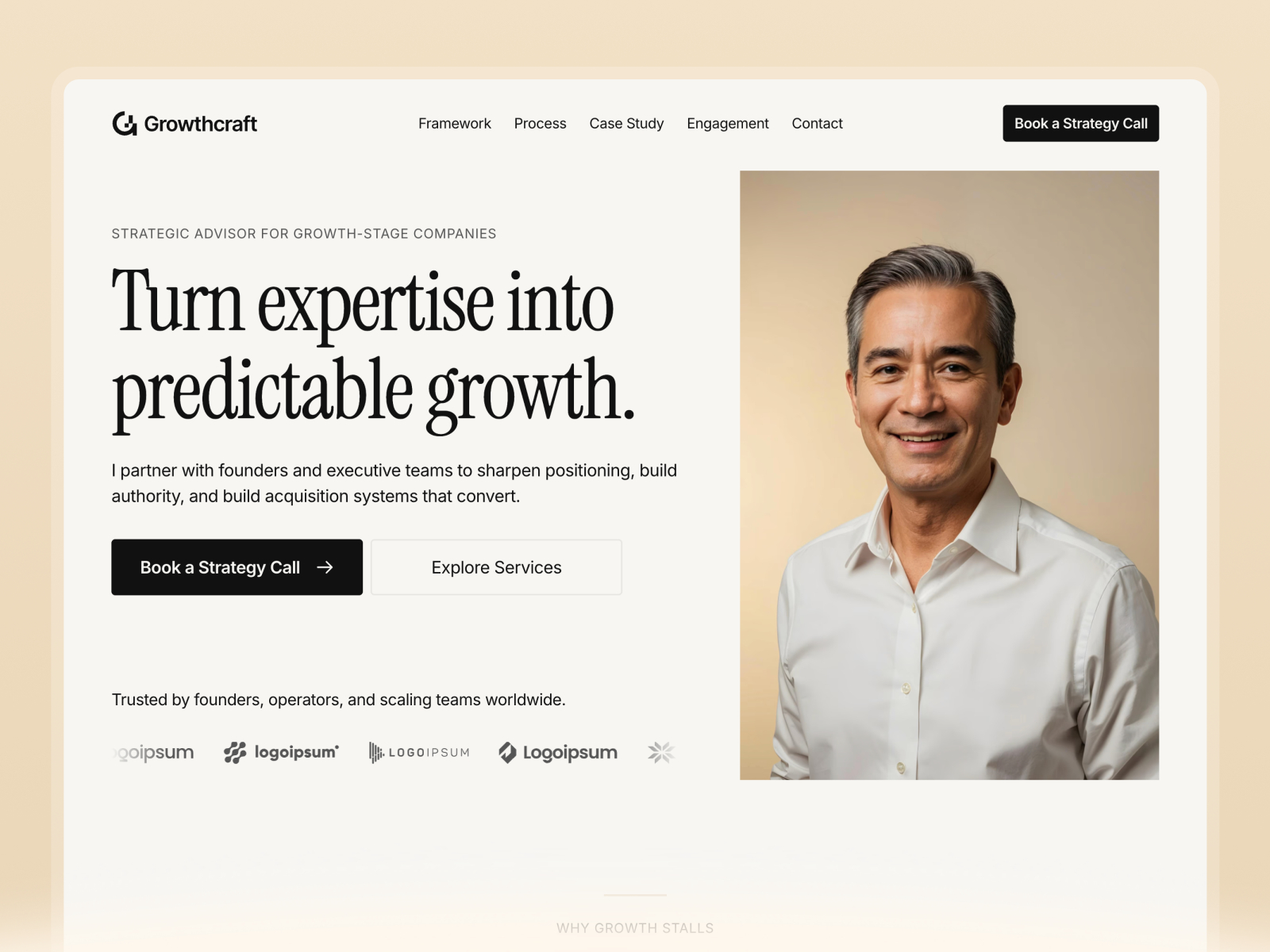 Adrian Sterling — Free Portfolio Website Template by Damir Cosic — Free Portfolio Template for Framer by Damir Cosic preview