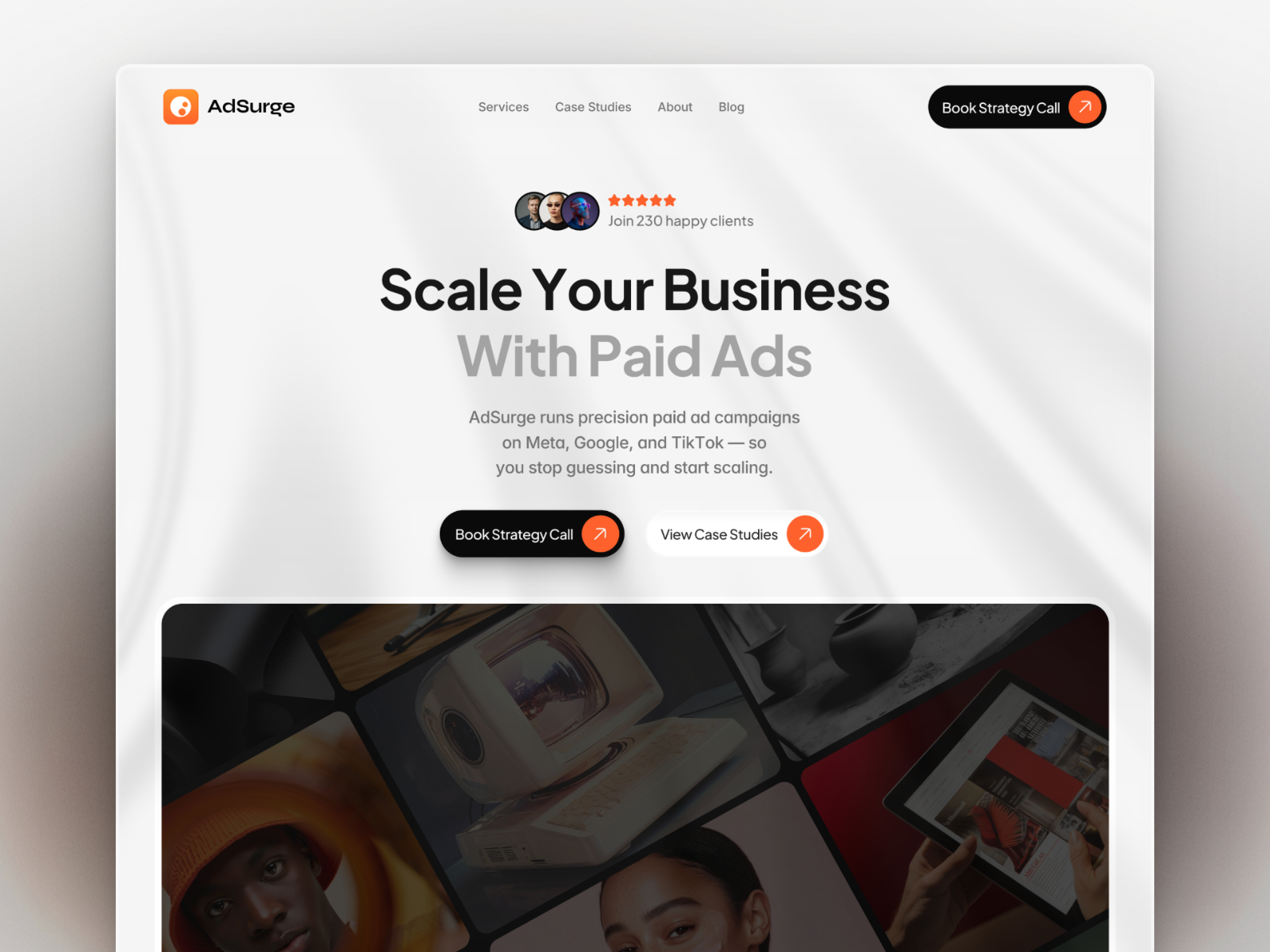 Adsurge — Free Performance Marketing Agency Framer Template preview