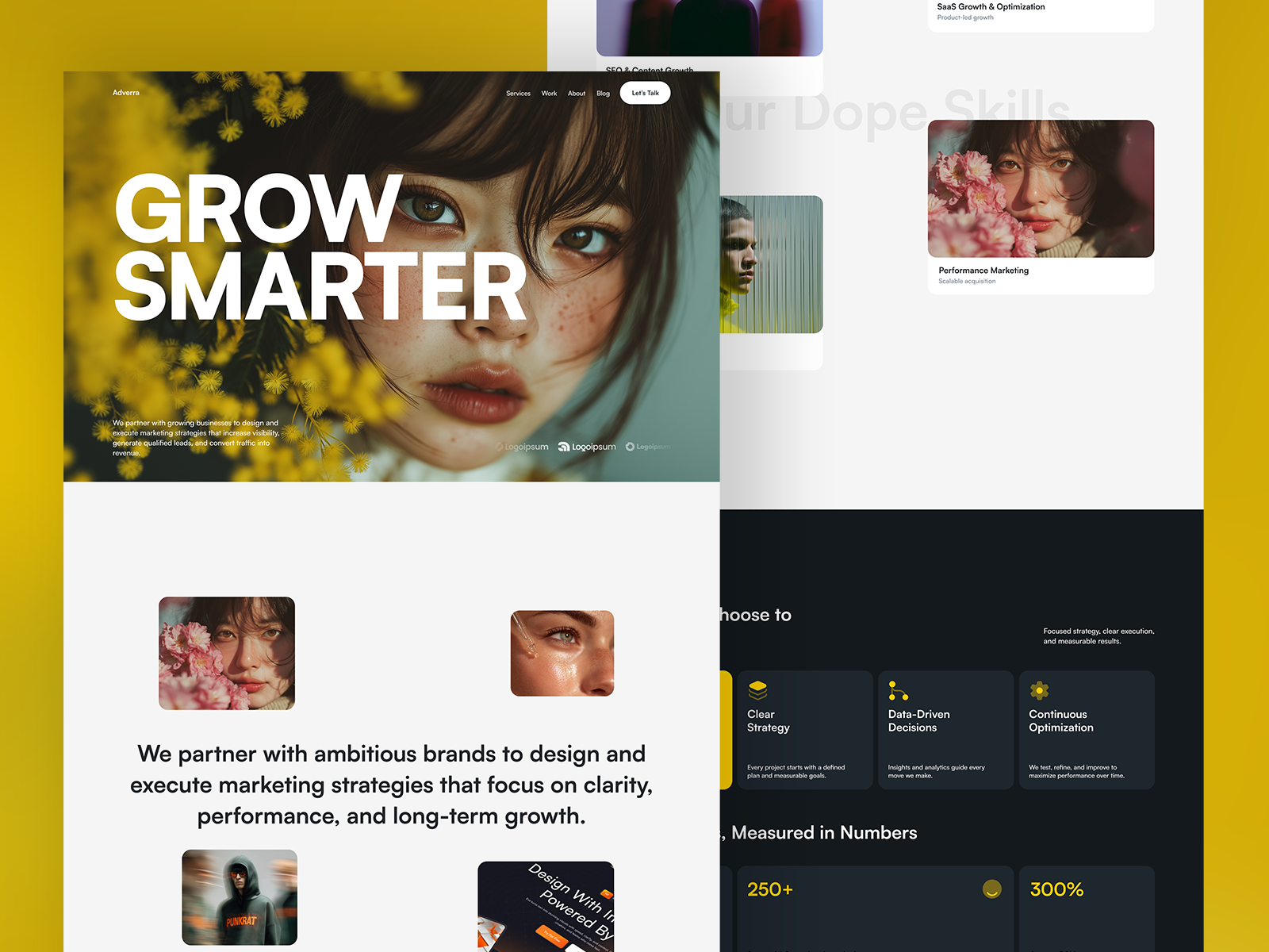 Adverra — Free Marketing Agency Framer Template preview