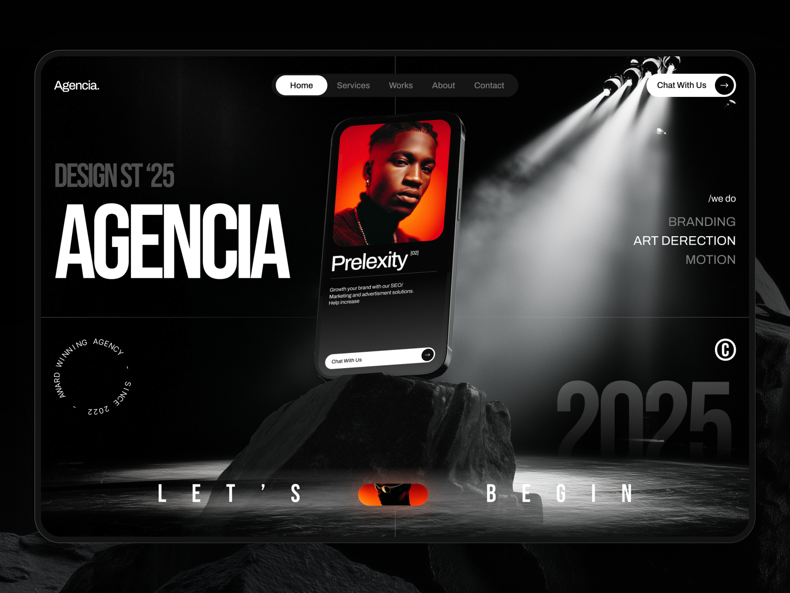 AgenciaX — Free Creative Agency Framer Template preview