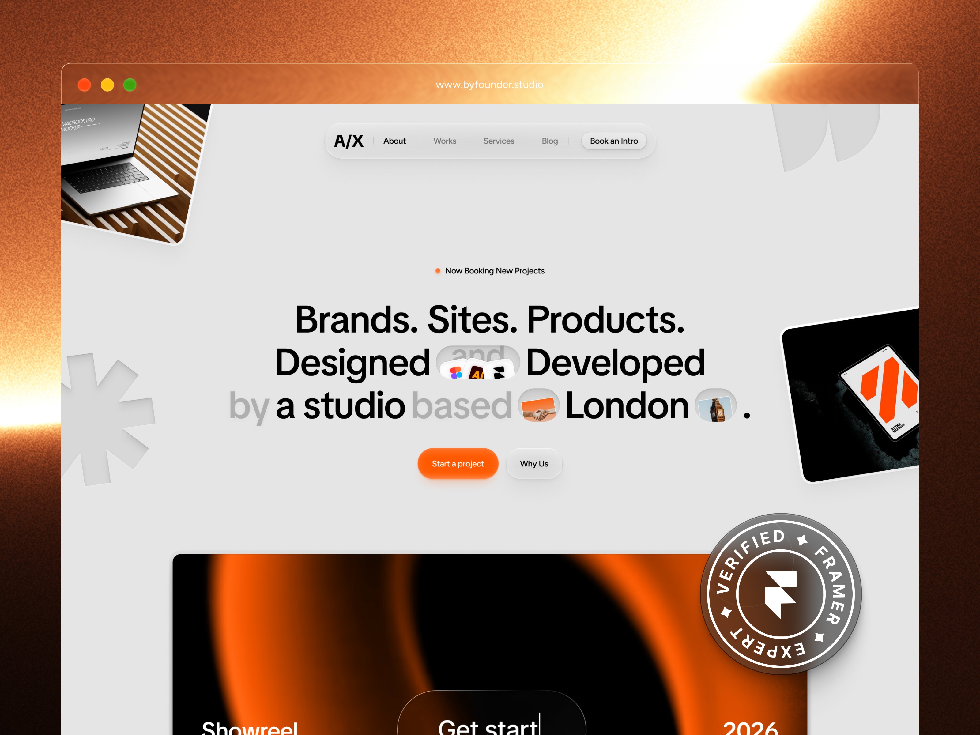 Ageonix: Free Agency Website Template by NFrame — Free Portfolio Framer Template preview