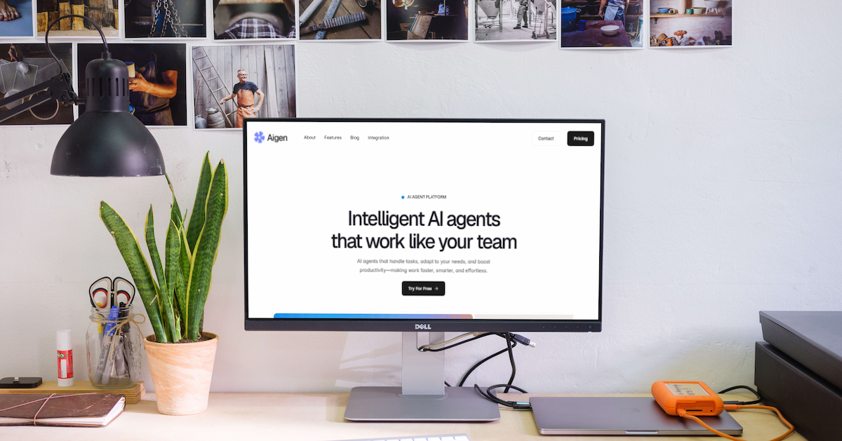 AIGEN — Free AI Website Template by Nur Mohammad — Free SaaS Template for Framer by Nur Mohammad preview