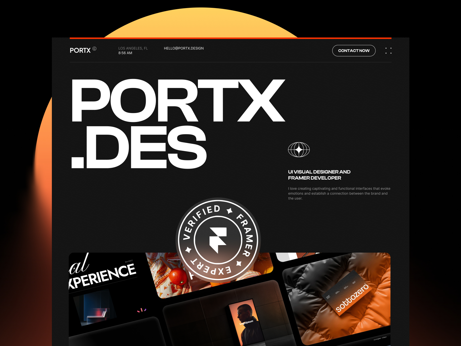 Aigenix: Free Portfolio Website Template by NFrame — Free Portfolio Framer Template preview