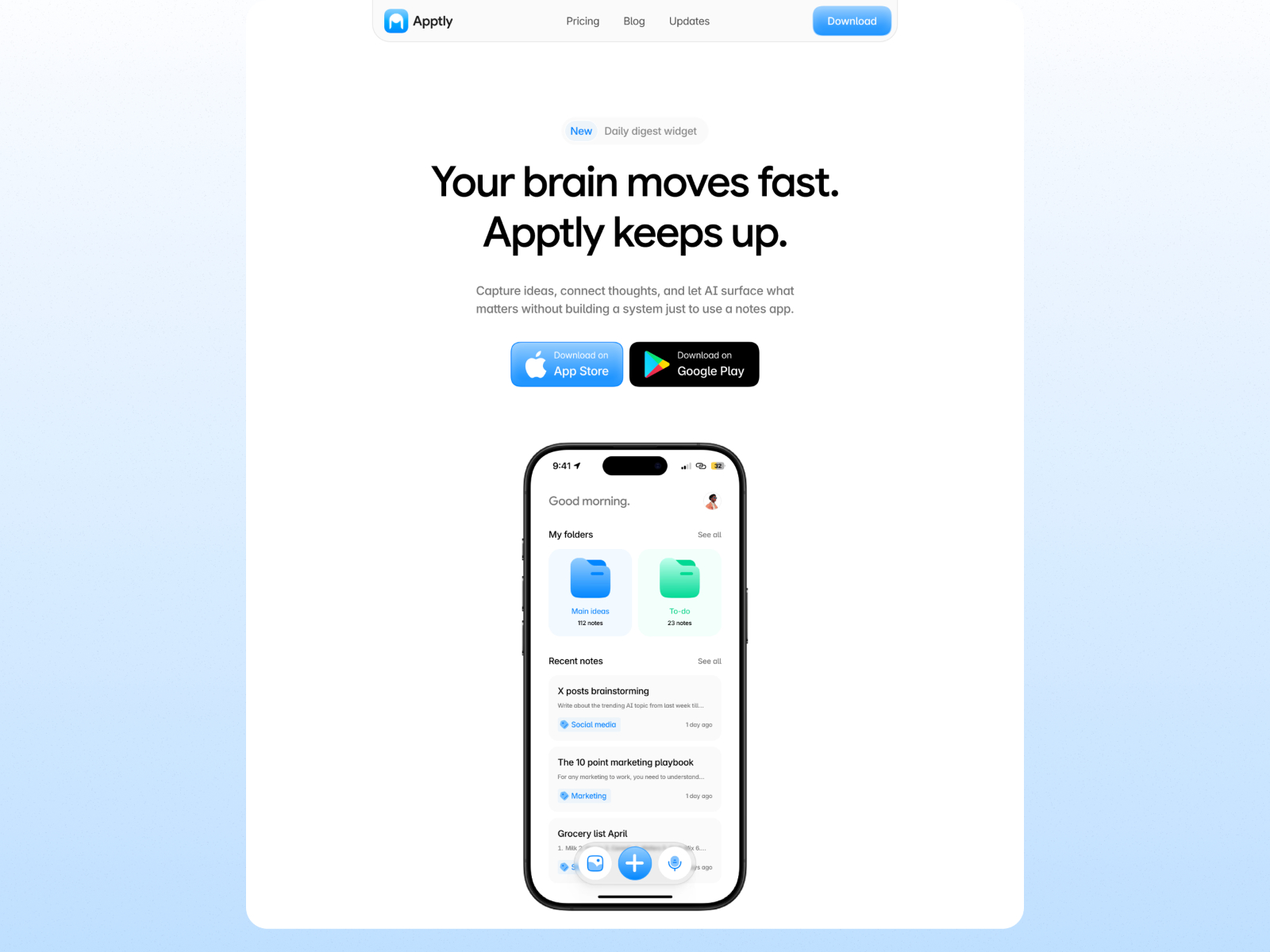 Apptly — Free AI Productivity App Framer Template preview