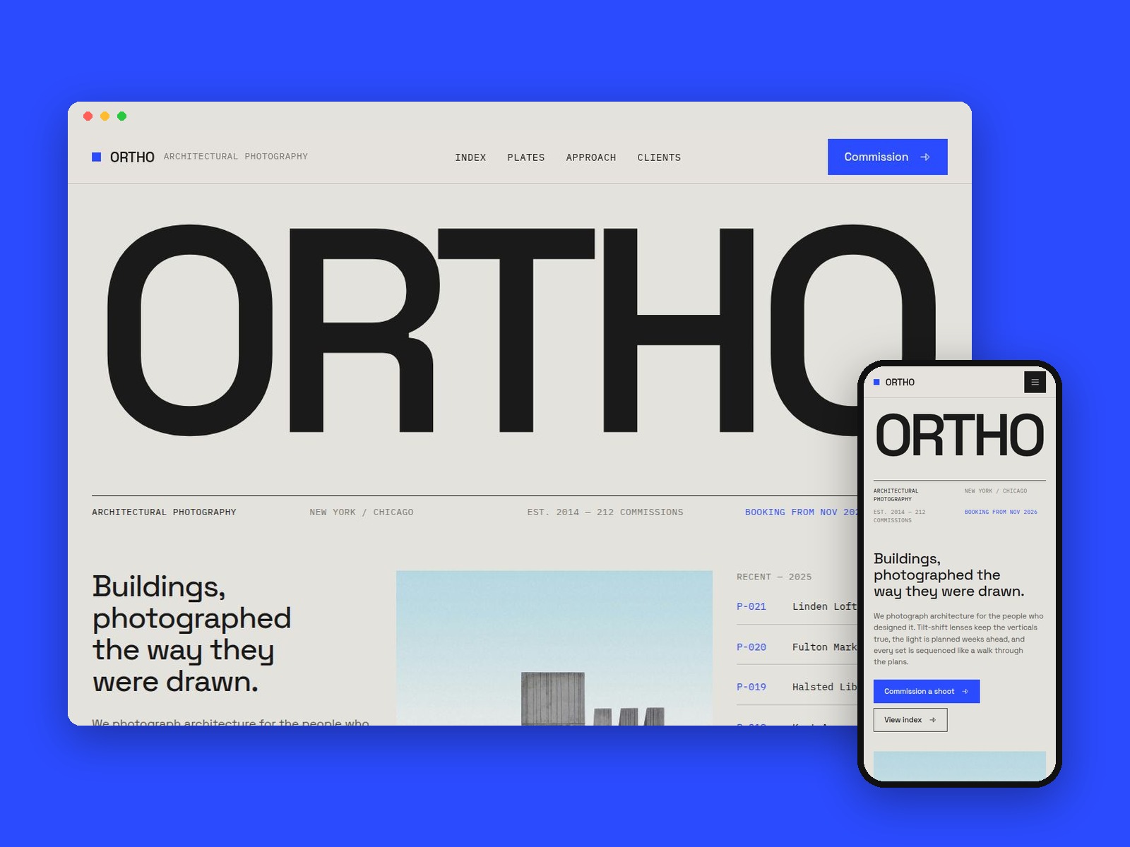 Architectural Photo — Free Photography Template for Framer preview