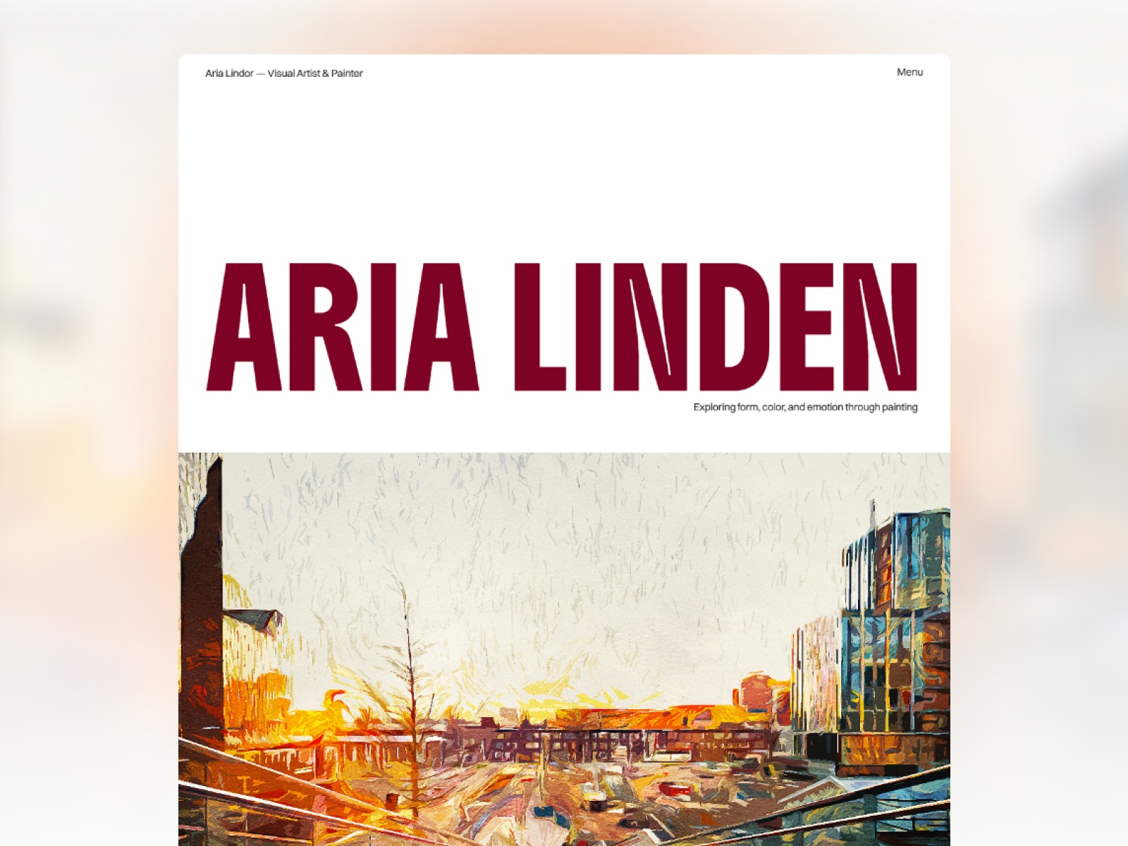 Aria Linden — Free Portfolio Framer Template preview