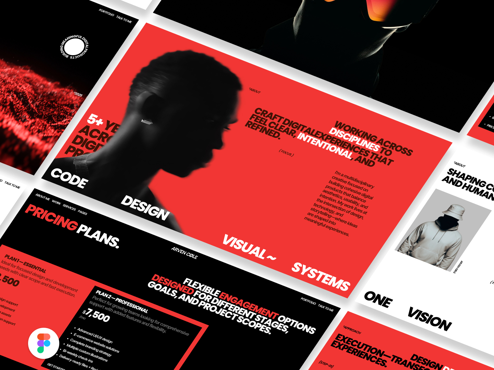 Arven Cole — Free Design Agency Framer Template preview