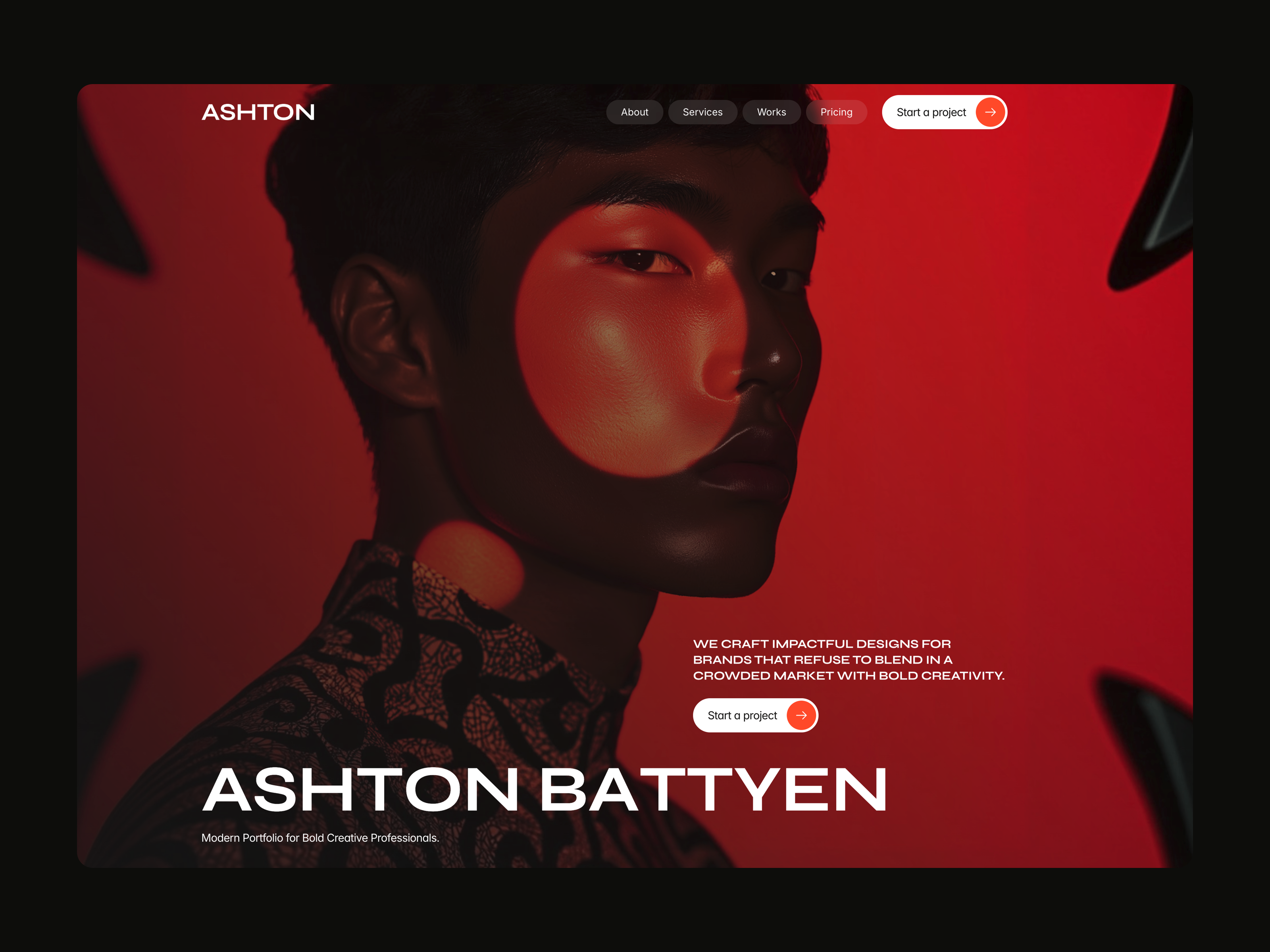 Ashton Battyen — Free Portfolio Template for Framer preview
