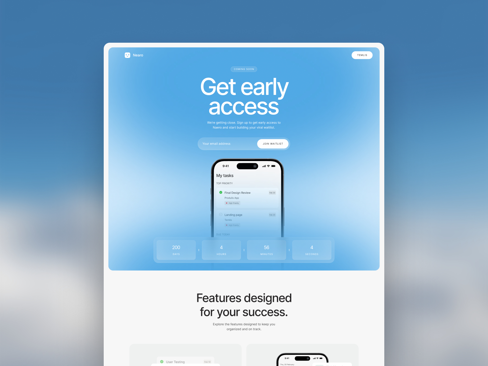 AuraBand UI: Free Landing Page Website Template by Shobana Devi A — Free Landing Page Framer Template preview
