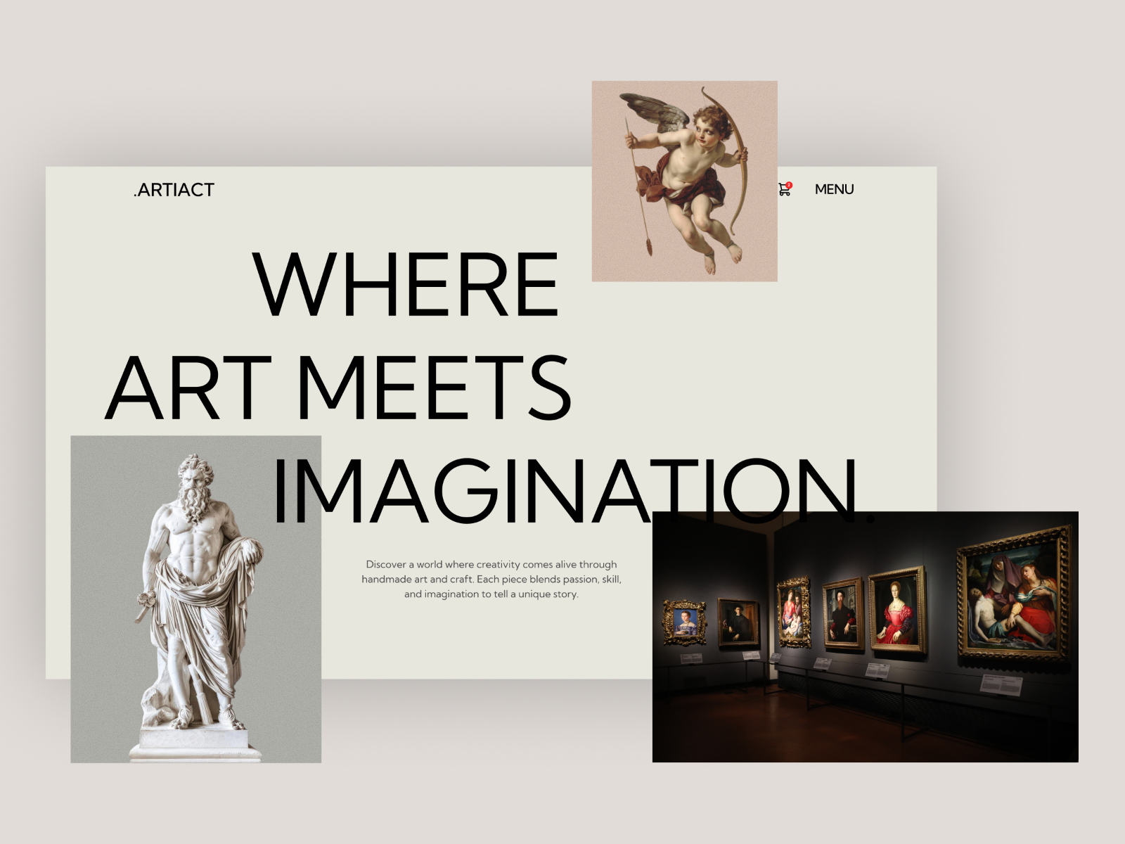 AuraStudios: Free Art &amp; Design Website Template by Noel Dario Andres — Free Agency Framer Template preview