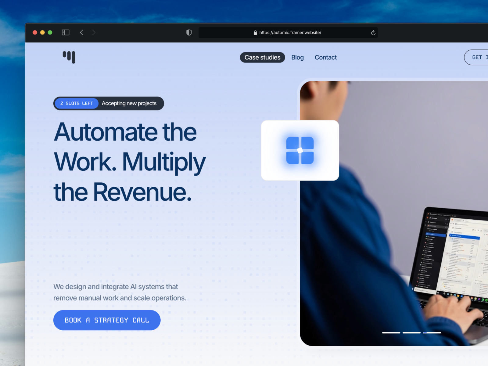 Automic — Free AI Automation Agency Framer Template preview