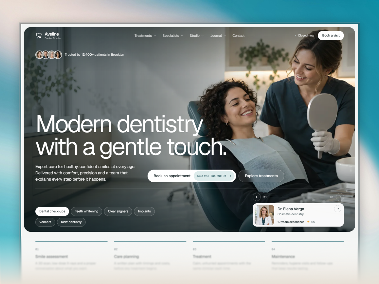 Aveline Floss — Free Dental Template for Framer preview