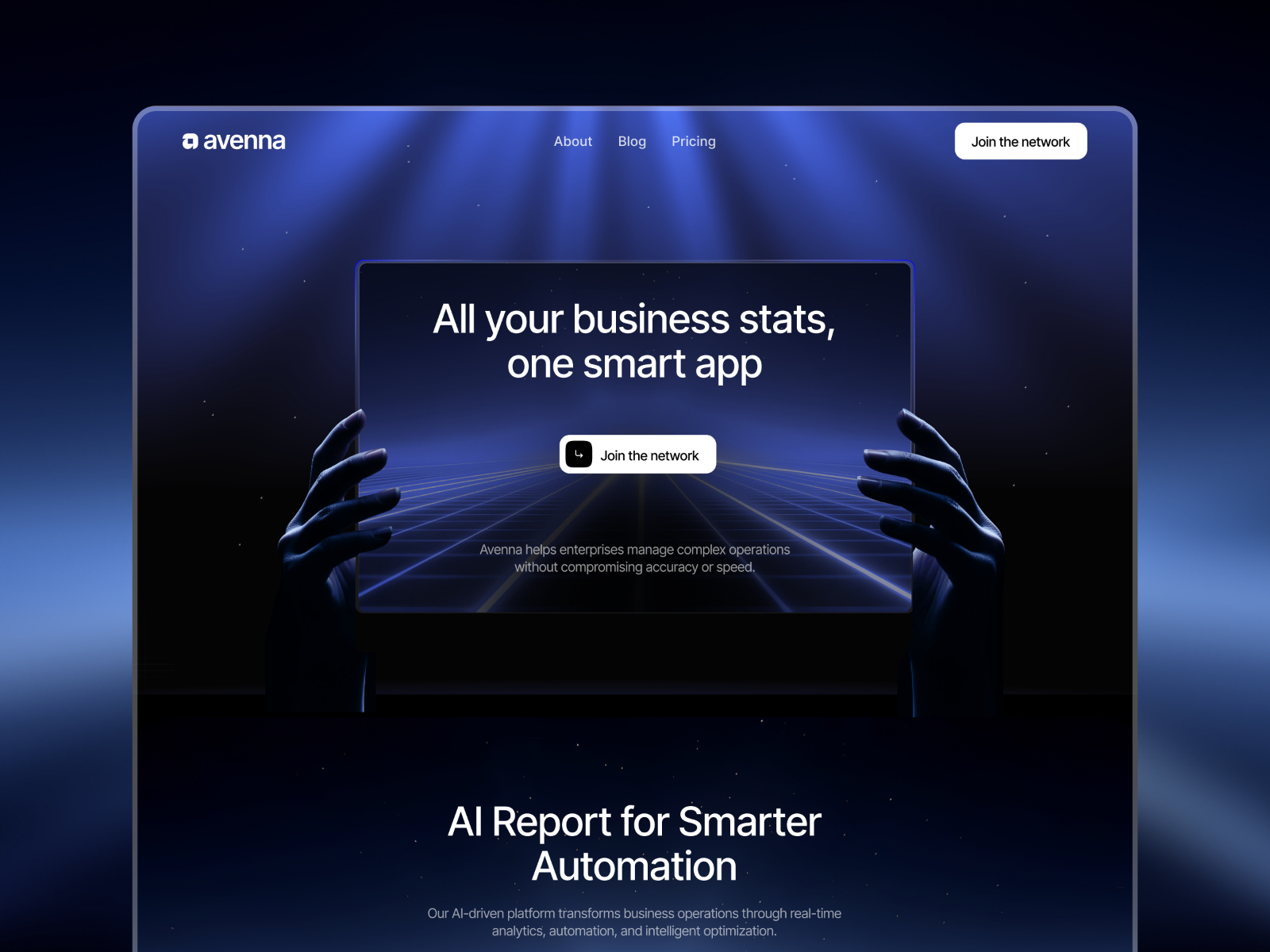 Avenna — Free SaaS Framer Template preview