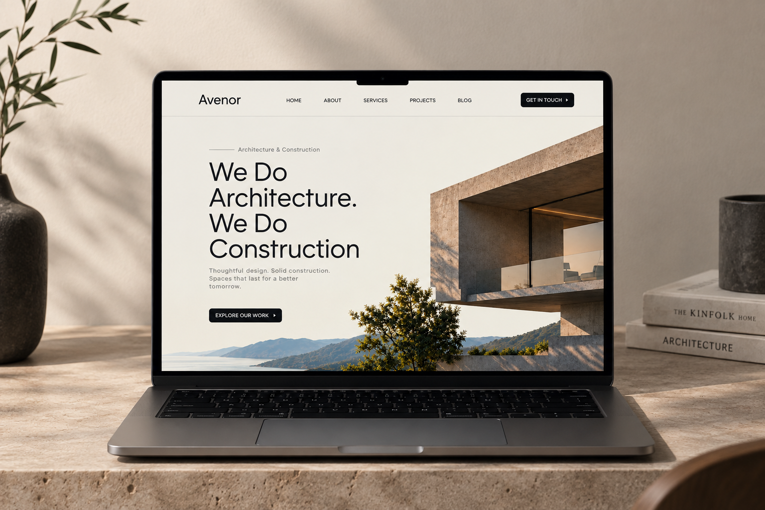 Avenor-Studio — Free Architecture Template for Framer preview
