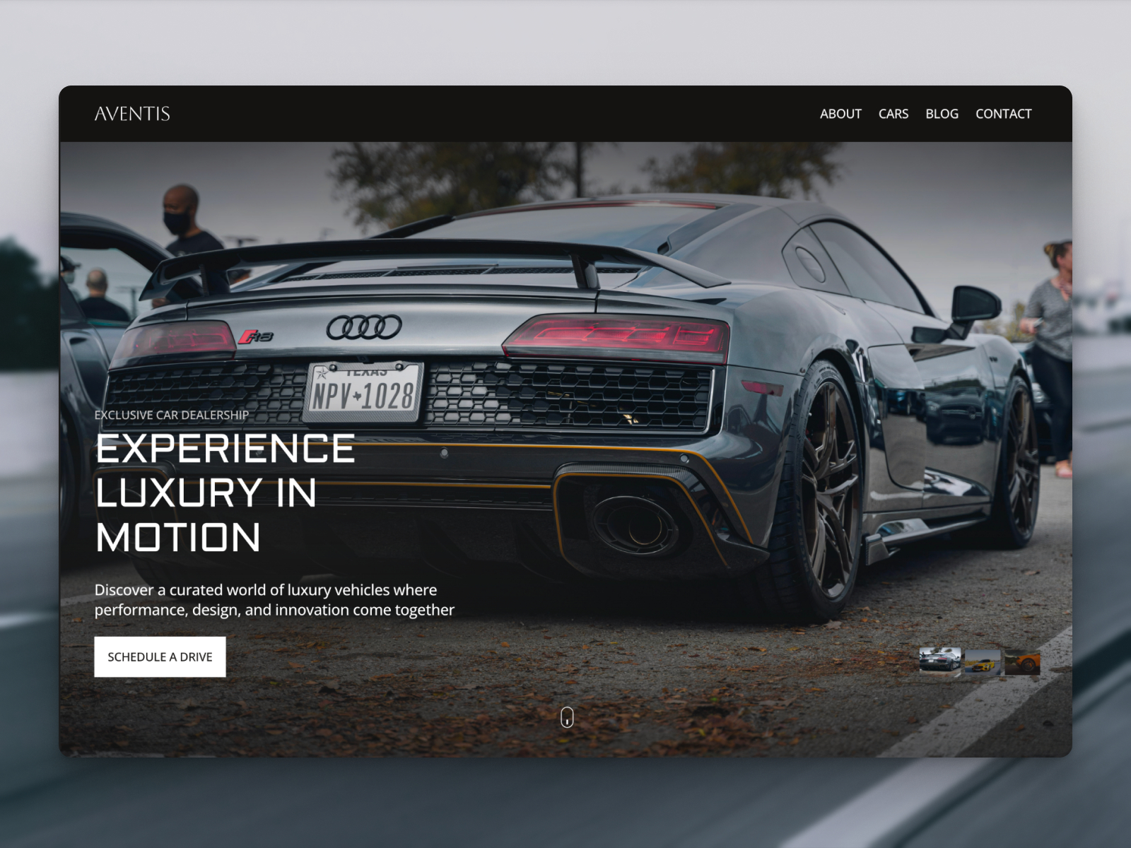 AventisCars — Free Automotive Dealership Framer Template preview