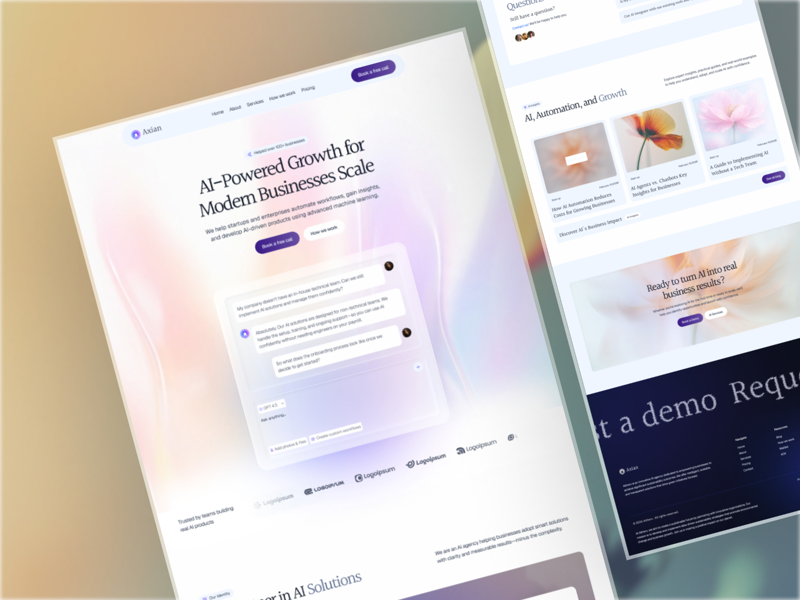 Axian — Free AI Automation Agency Framer Template preview