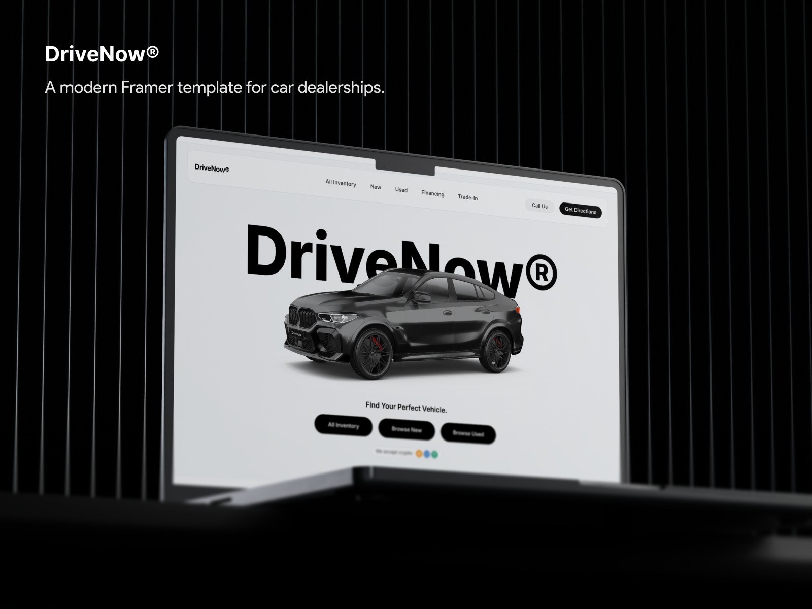 Axion Studio: Free Car &amp; Auto Website Template by Clem.C — Free Automotive Framer Template preview
