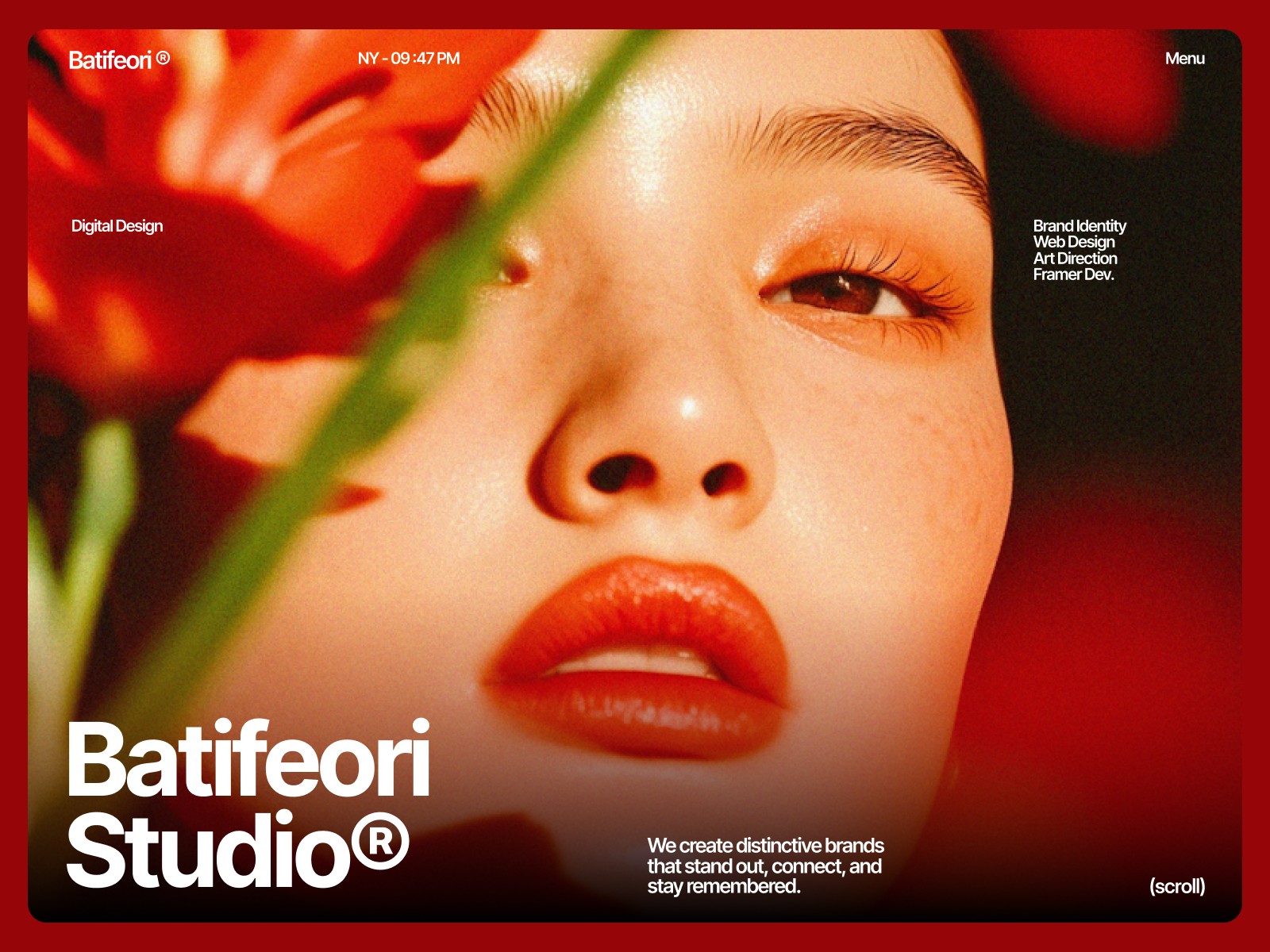 Batifeori: Free Portfolio Website Template by Akin &amp; Ed — Free Portfolio Framer Template preview
