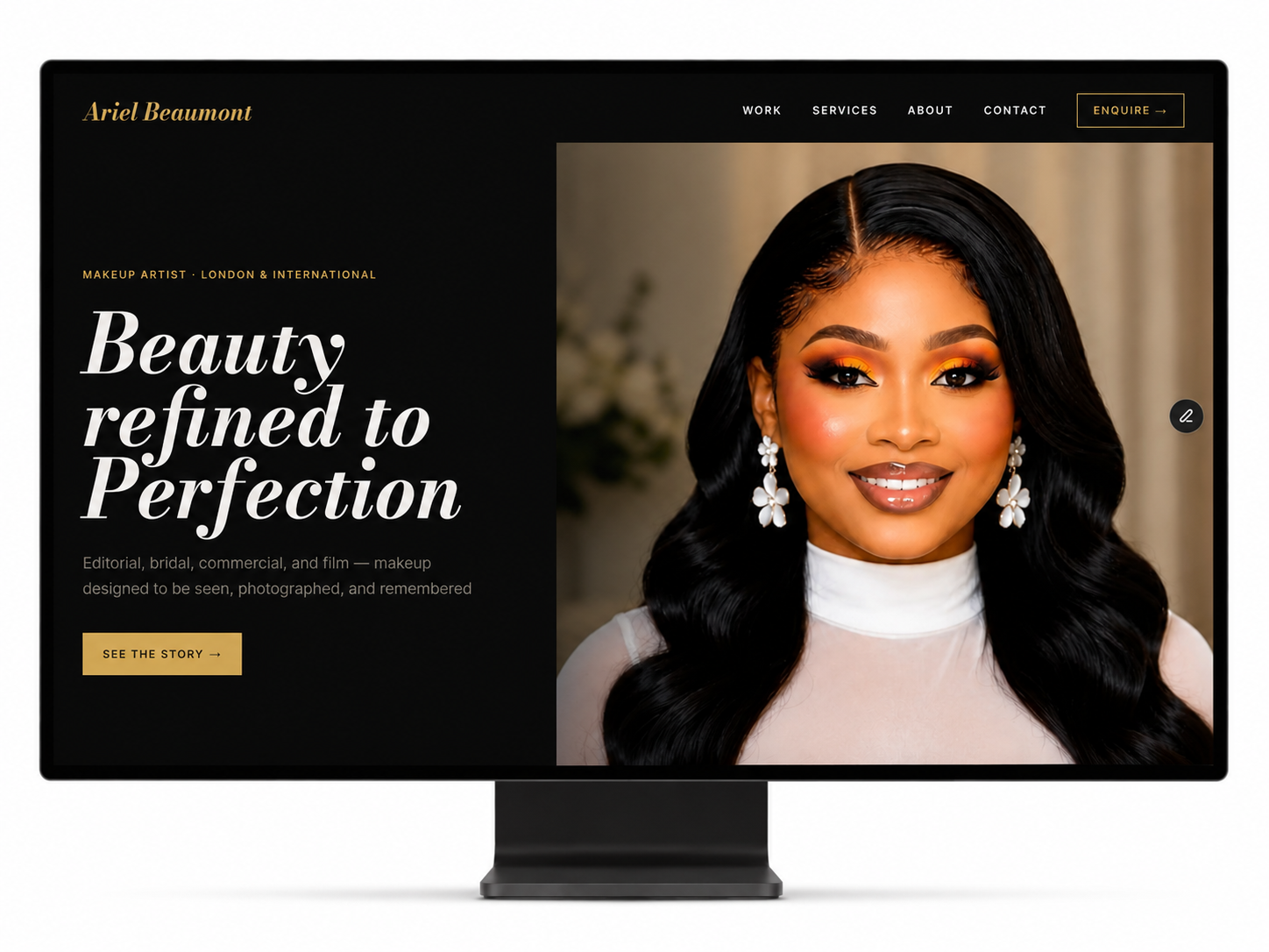 Beaumont Make Up — Free Portfolio Website Template by Otieno G — Free Portfolio Template for Framer by Otieno G preview