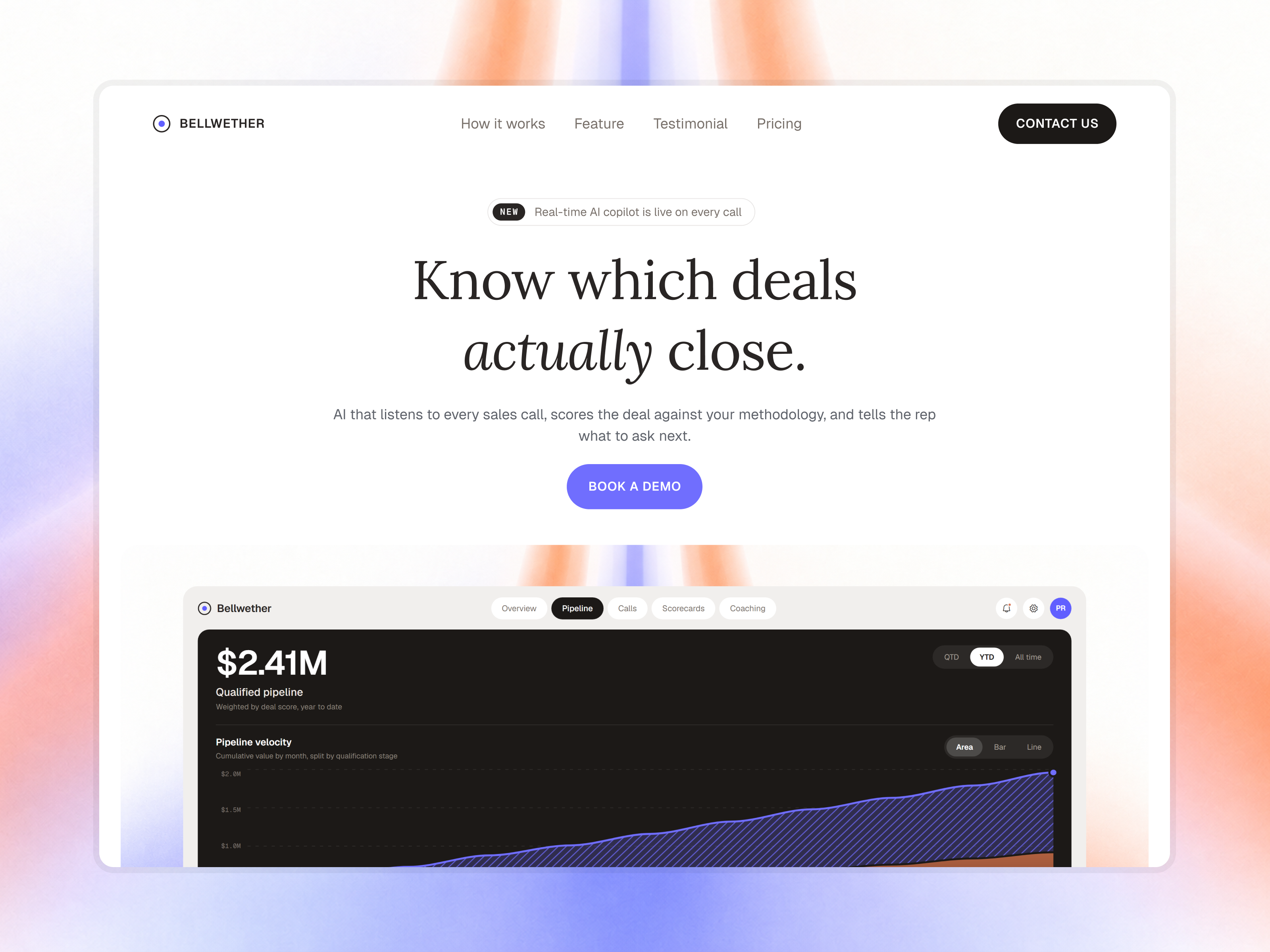 Bellwether — Free SaaS Framer Template preview