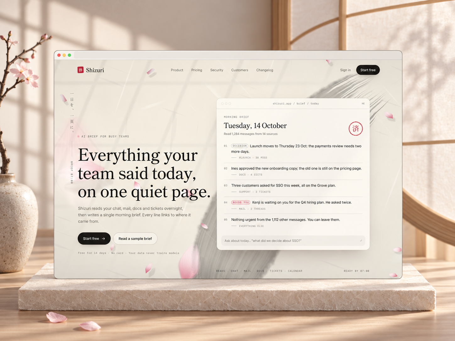 Blossomware — Free SaaS Template for Framer preview