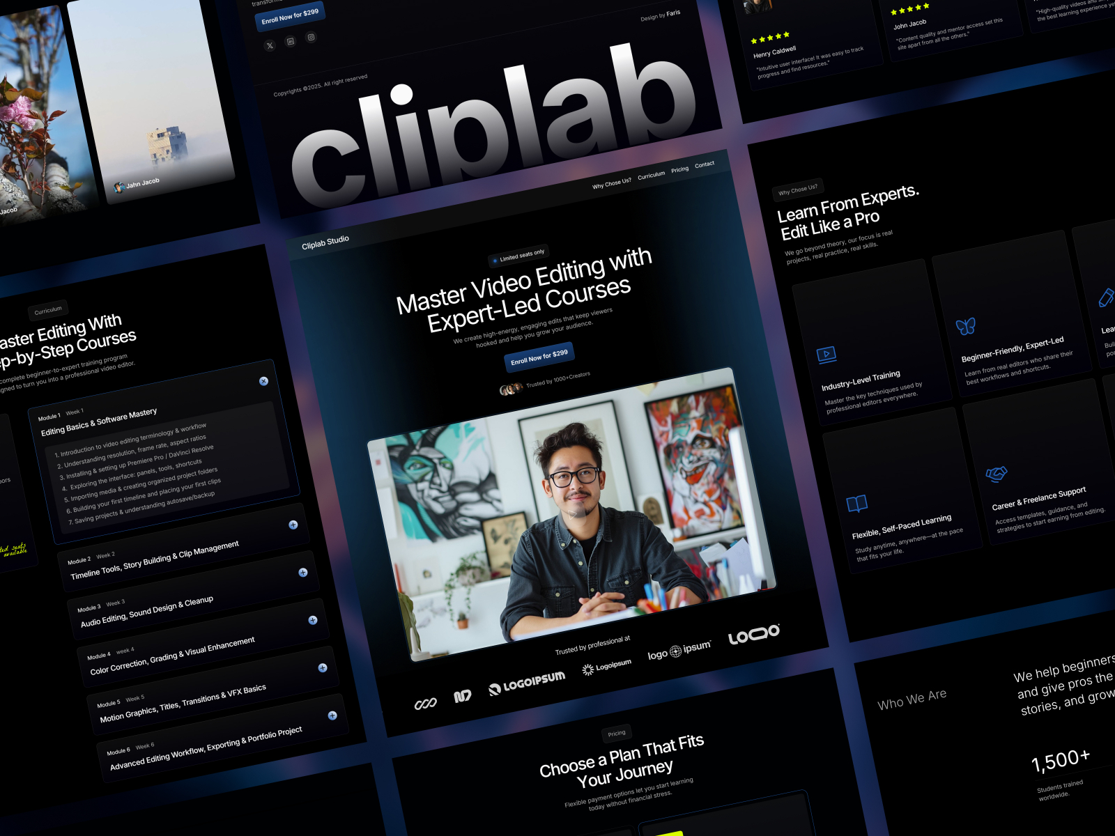 Boldcraft — Free Portfolio Website Template by Faris — Free Portfolio Template for Framer by Faris preview