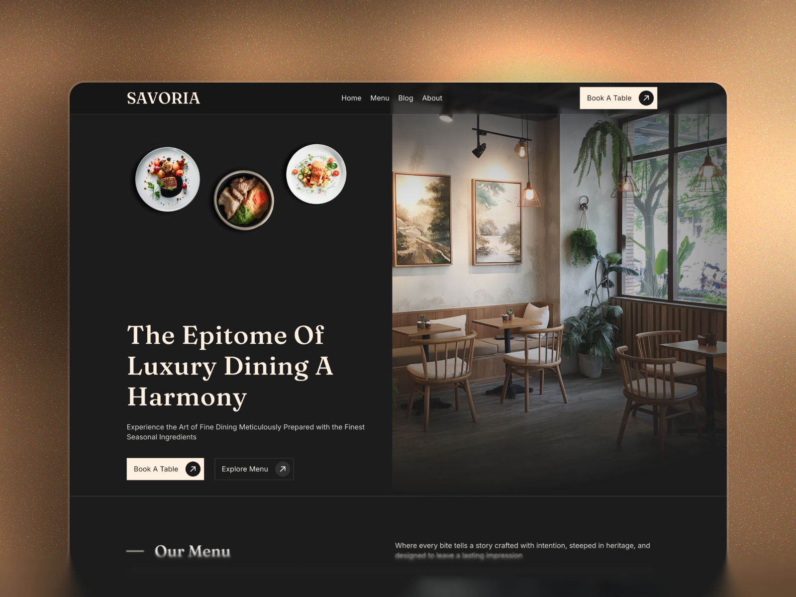 Boolka — Free Restaurant Website Template by Roman Koby — Free Food Template for Framer by Roman Koby preview