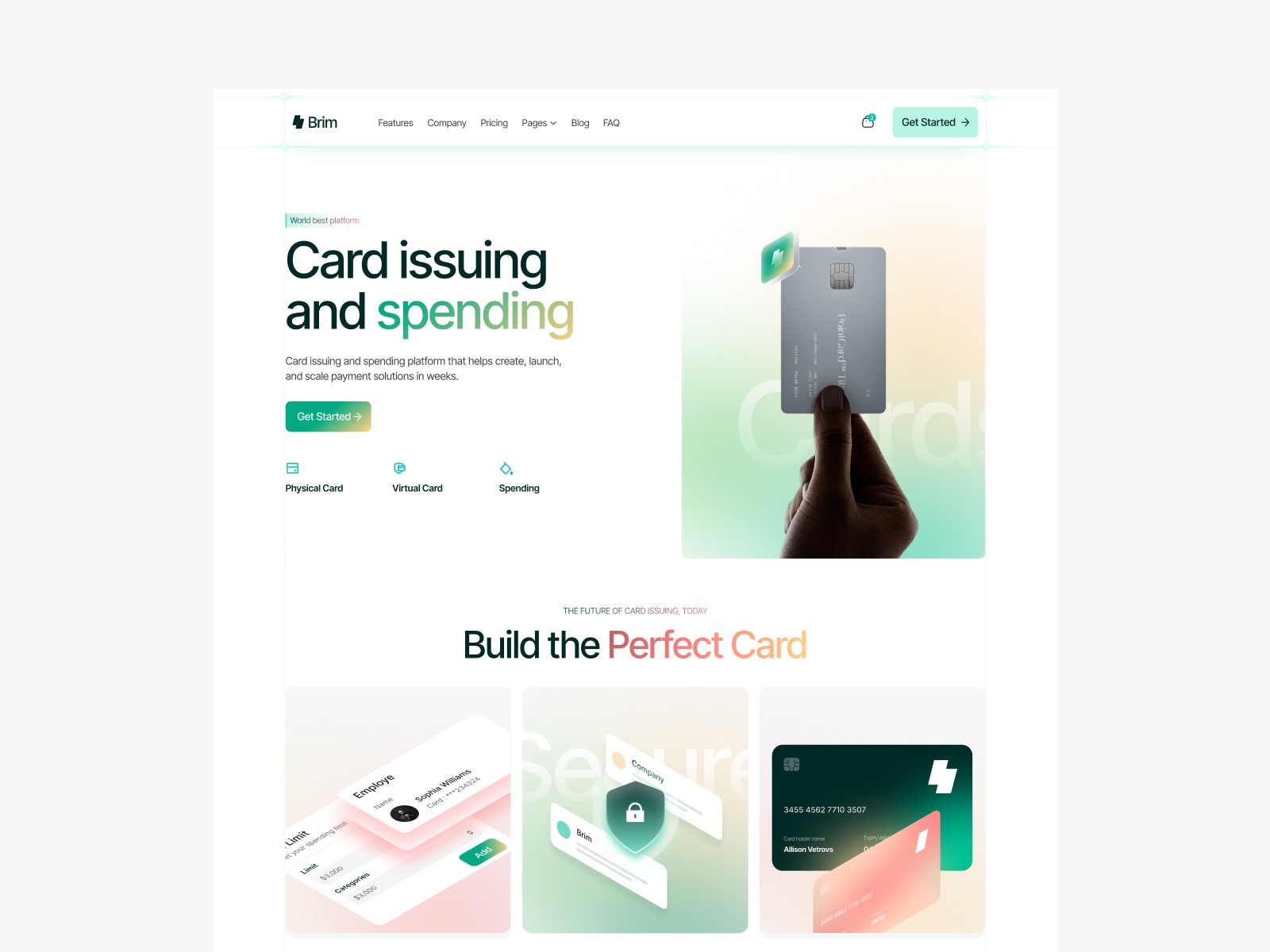 Brim — Free HR Framer Template preview
