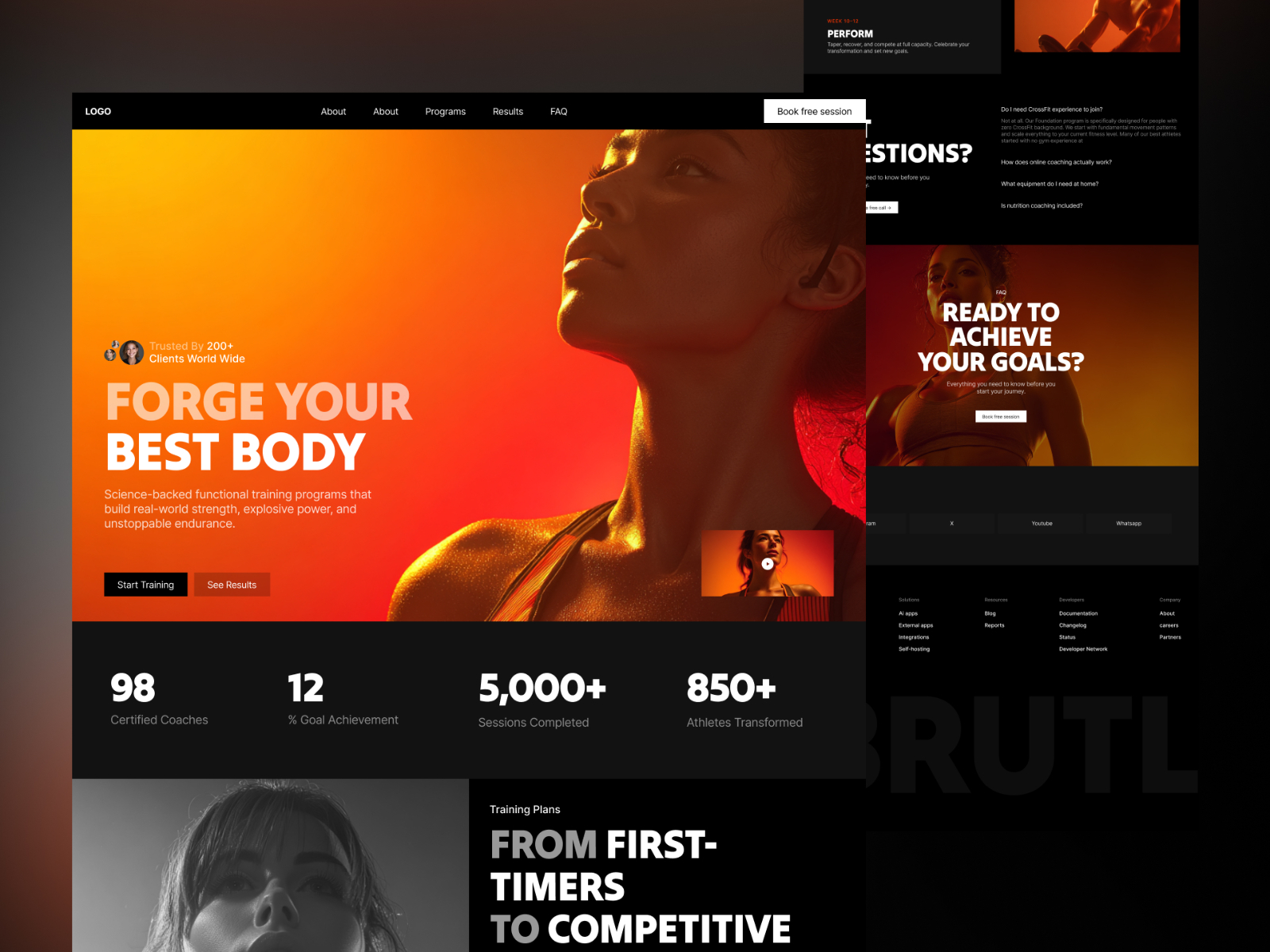 BRUTL — Free Education Framer Template preview