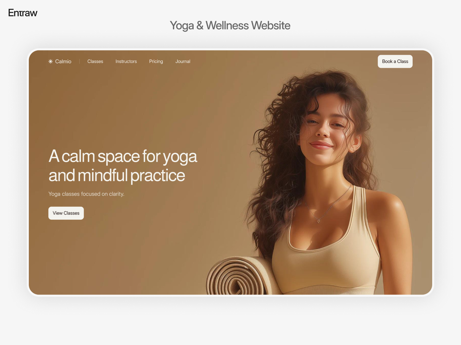 Calmio — Free Yoga & Wellness Studio Framer Template preview