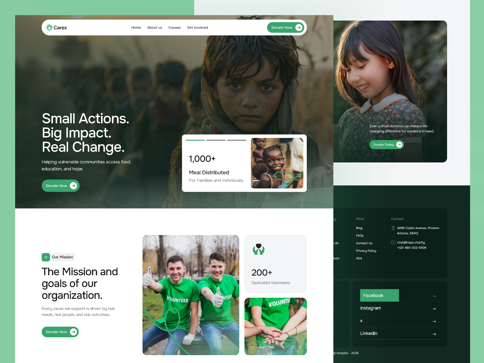 Carex — Free Nonprofit Framer Template preview