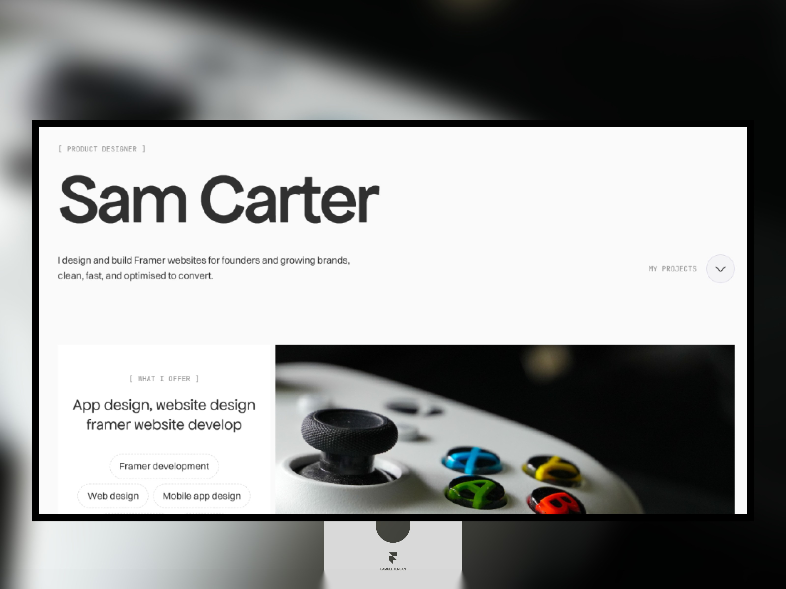 Carter: Free Photography Website Template by Samuel Tengan — Free Finance Framer Template preview